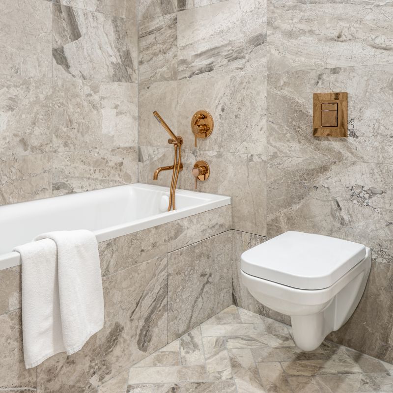 Elegant Tiling and Marble Accents